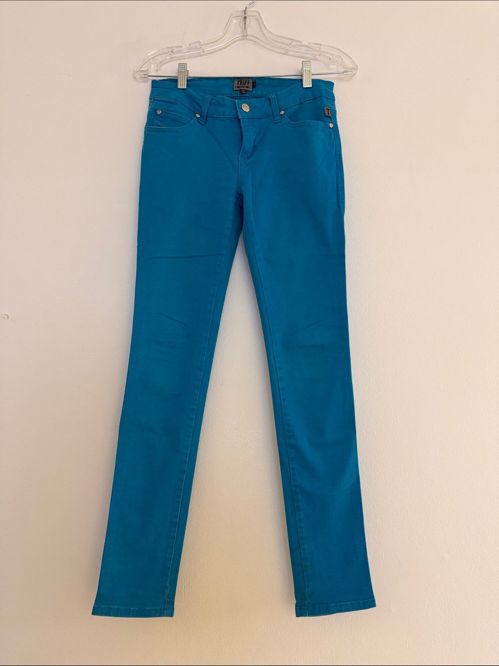 Tripp NYC Women's Skinny Jeans Turquoise Blue